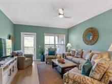 The cozy living room with comfortable seating at a Hilton Head Island vacation rental